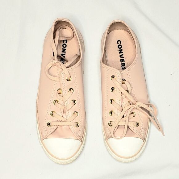 Converse | Leather Pale Pink Sneakers - Picture 1 of 4